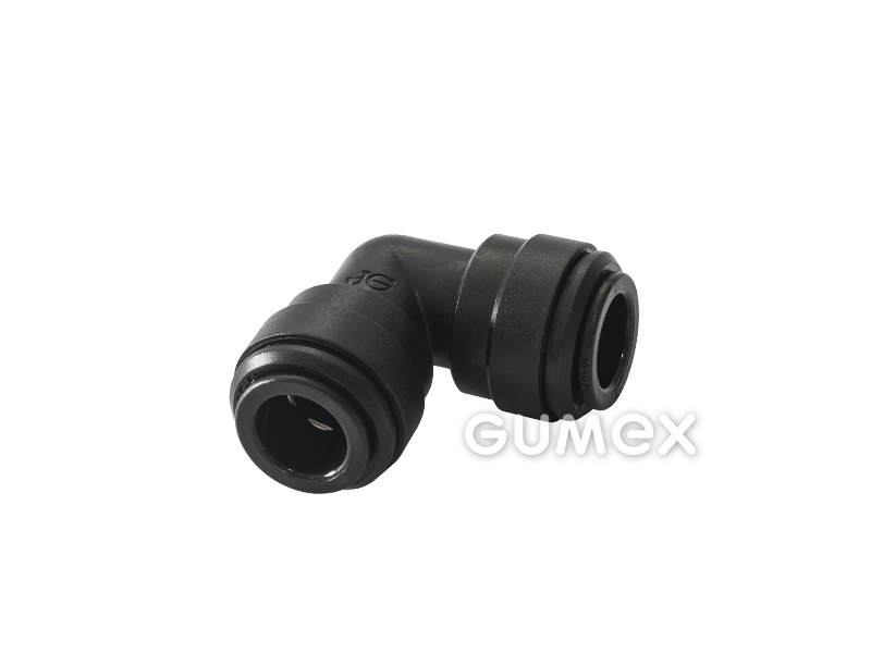 L-Kupplung 90° JOHN GUEST, für Außenrohr Ø 4mm, O-Ring NBR, Acetalcopolymer, schwarz, 